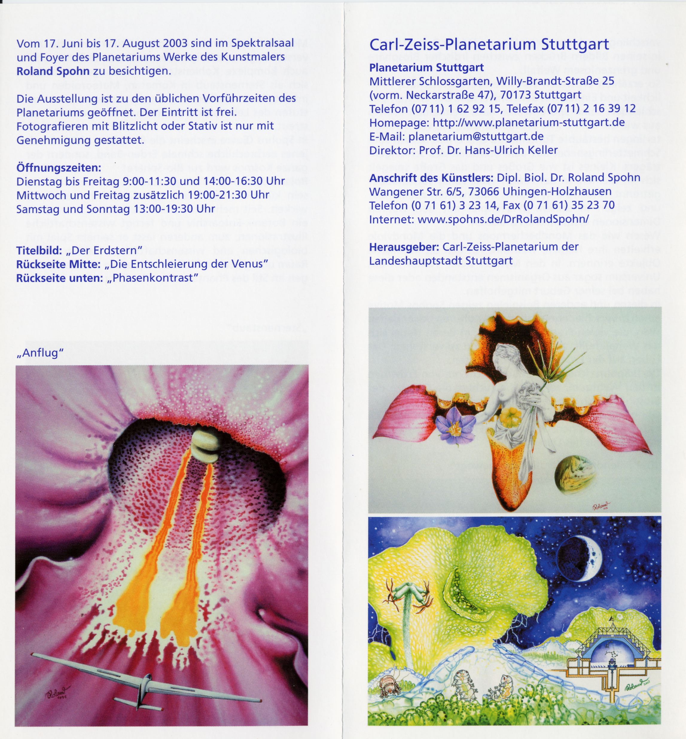 Ausstellung Stuttgart Planetarium 2003